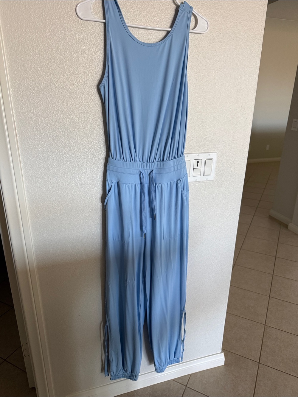 HALARA Light Blue Sleeveless Jumpsuit